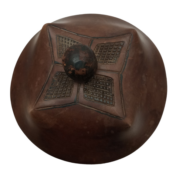 African Hand Carved Wooden Canister Artist Signed Mweng - Picture 5 of 8